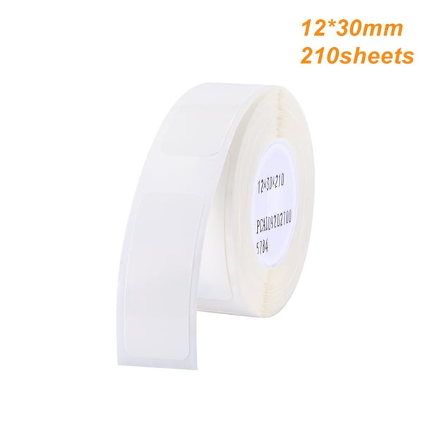 Thermal Printing Label Paper Barcode Price Size Name Blank Labels Waterproof Tear Resistant 12*30mm 210pcs/roll for Home Organizer Supermarket Store ...