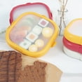 thumbnail image 4 of Double-Sided Silicone Sandwich Box for Lunch and Fruit Storage, Microwavable Reusable Food Container with Fresh-Keeping Design, Portable Bento Box for Travel White, 4 of 5