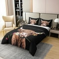 thumbnail image 3 of Erosebridal Highland Cow 100% Cotton Comforter Cover Full,Floral Animal Bedding Full Size,Farmhouse Animal 100% Cotton Comforter Cover Full,Reversible,3pcs(No Comforter), 3 of 8