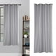 thumbnail image 5 of Cortina de patio exterior con aislamiento térmico para pérgola o cenador, color gris, 54x84". Gray_54x84inch, 5 of 9