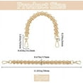 thumbnail image 2 of 2Pcs Purse Strap Extender Golden Metal Bag Replacement Chain Wide Thick Crossbody with Swivel Clasps for DIY Handbag DIY 30cm, 2 of 9