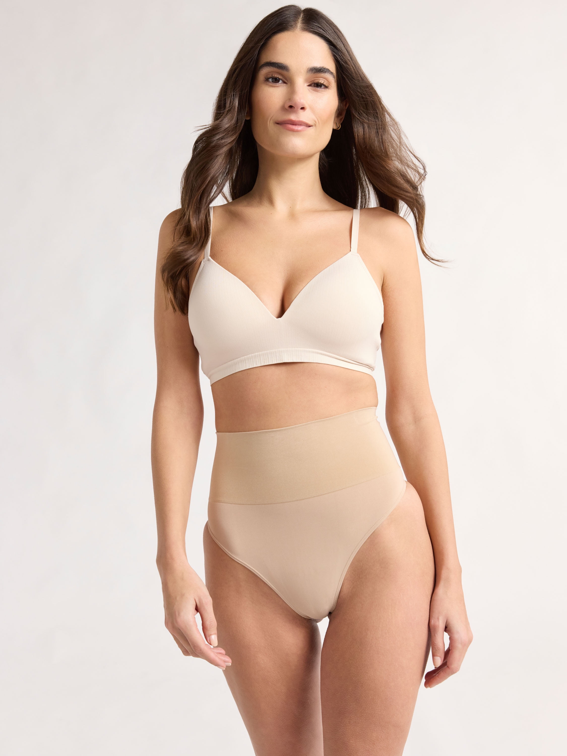 Joyspun Women's Shapewear Everyday Smoothing Thong, Sizes S-XXXL