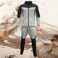 thumbnail image 4 of Zylarhe Men's Hooded Textured Casual Sport With Pocket Zip Sweatshirt Set Tau Stealth Suit, 4 of 7