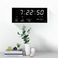 thumbnail image 3 of Reloj ElectróNico con Calendario Perpetuo LED Reloj de Pared Digital Alarma Cada Hora Timbre Temperatura Relojes de Mesa Oficina Casa Verde, 3 of 5