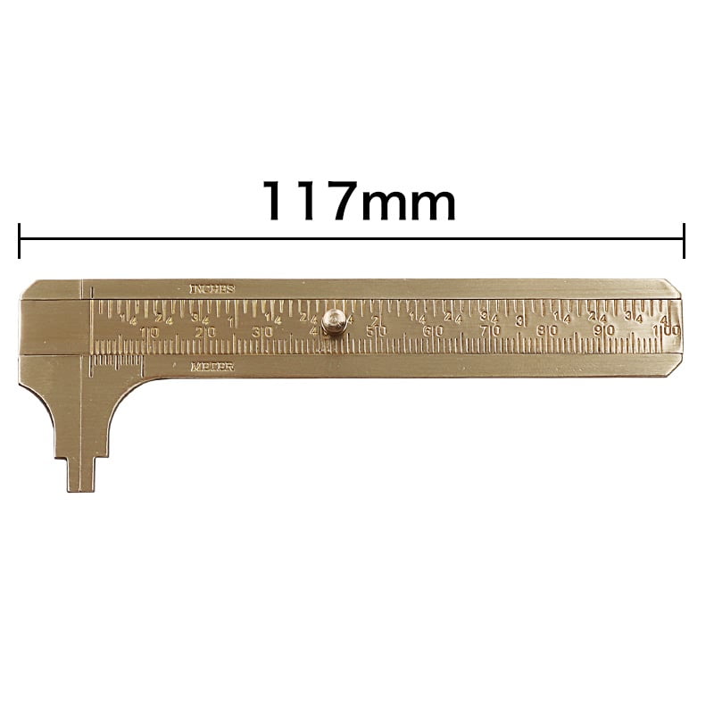 Accrie Measure Measurement Tool Pocket 0-100mm Mini Brass Sliding Gauge Vernier Caliper 