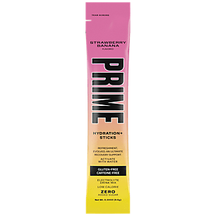 Prime Hydration Sticks, Strawberry Banana, 6 Count, Electrolytes, Zero Sugar