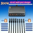 thumbnail image 6 of Fast Charger USB C Charger Block, 200W GaN 8 Port USBC Charging Station USB Hub Block Cube, PD 65W Laptop Charging Station for Multiple Devices iPhone 17/16/15,MacBook Pro/Air,iPad,Black, 6 of 7