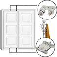 thumbnail image 4 of Ensemble de 2 Pcs Coulissantes pour Porte de Garde-Robe, Roues, Roues, Rouleaux, guides avec Coussin Absorbant les Chocs, Capacité de Charge 20 kg, 4 of 5