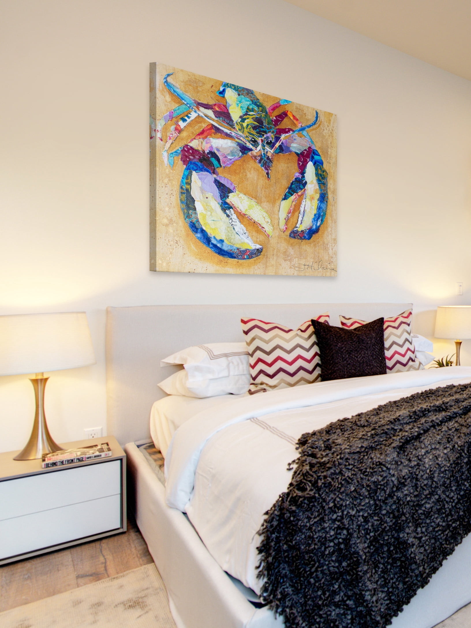"Tropical Lobster" Painting Print on Wrapped Canvas