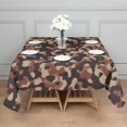 thumbnail image 3 of Camouflage Square Tablecloth 52x52in(132x132cm) – Waterproof Polyester Printed Table Cover, Wrinkle Resistant & Washable for Kitchen Dining Picnic Party Decor, 3 of 6