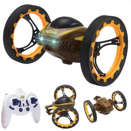 Costway 2.4GHz 4CH RC Bounce Car Remote Control Jumping Stunter 360 degree Spin Kids (Best Gas Rc Car)