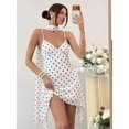 thumbnail image 6 of White Womens Summer Mini Sundress Spaghetti Strap V-Neck Vacation Dress, 6 of 7