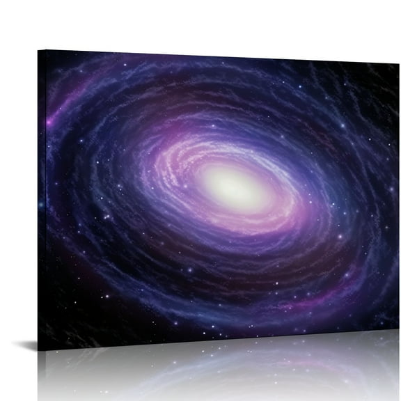 JRXY Universe Starry Sky Wall Art Outer Space Fantastic Nebula Galaxy Painting Pictures ，for Bedroom, Living Room, Bathroom Decor ，Posters for Kids, Boys or Girls Room  20x16in