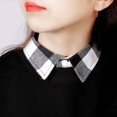 thumbnail image 5 of Kukuzhu Lady Half Shirt Blouse Collar Plaid Dickey Fake Collar False Collar Detachable Collar for Women, 5 of 5