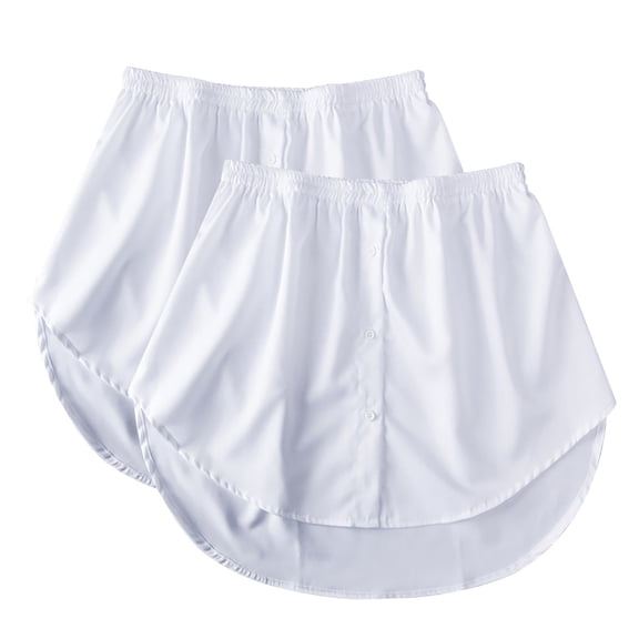 2-Pack Women Skirt Trim Extender Elastic Waist Accessory Plus Size Solid Color Club Basic Leisure Dailywear