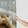 thumbnail image 3 of Shiartex  Beach Bathroom Curtains Summer Tropical Beach Starfish Seashell Kitchen Curtains Grommet Privacy Curtain Window Curtains for Café, Bath, Laundry, Living Room Bedroom White, 3 of 7