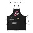 thumbnail image 4 of 2 Pack Adjustable Bib Apron with Denim-Style Design & " CREW CREW " Print 2 Pockets Perfect for Cooking & Kitchen Use for Men & Women, 4 of 5
