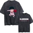 thumbnail image 1 of Camiseta de Anime Slam Dunk para hombres y mujeres, camisetas Retro lavadas, 100% algodón, Sakuragi, Hanamichi, kaade, Rukawa, Tops de Manga japonesa, 1 of 4