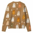 thumbnail image 5 of DHFJKG Cardigan Sweaters For Women Halloween Pumpkin Ghost Outerwear Tops Button Down Knit Sweater, 5 of 5