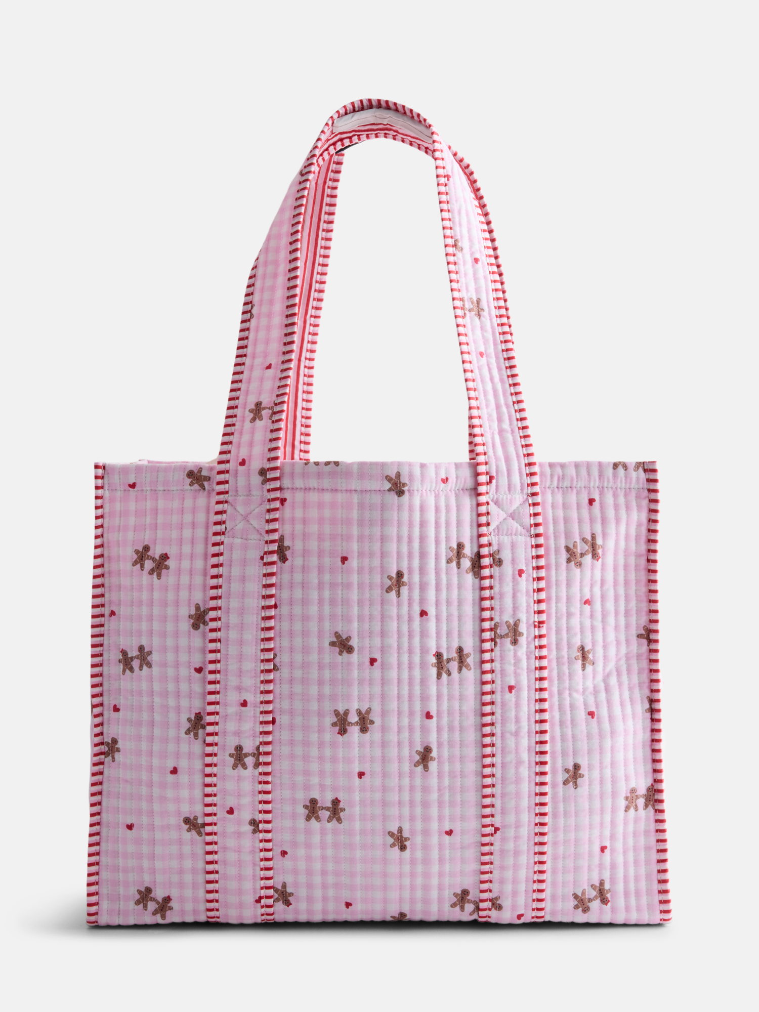 No Boundaries Quilted Tote Bag, Pink Marshmallow Gingerbread photo 1