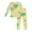 Yellow, variant on Glisme 2 Pcs Girls Outfit Long Sleeved Printed Solid Color Home Clothes Top And Pants Set Casual Wear Comfort Clothing Set For Girl Size 2 -3, Yellow