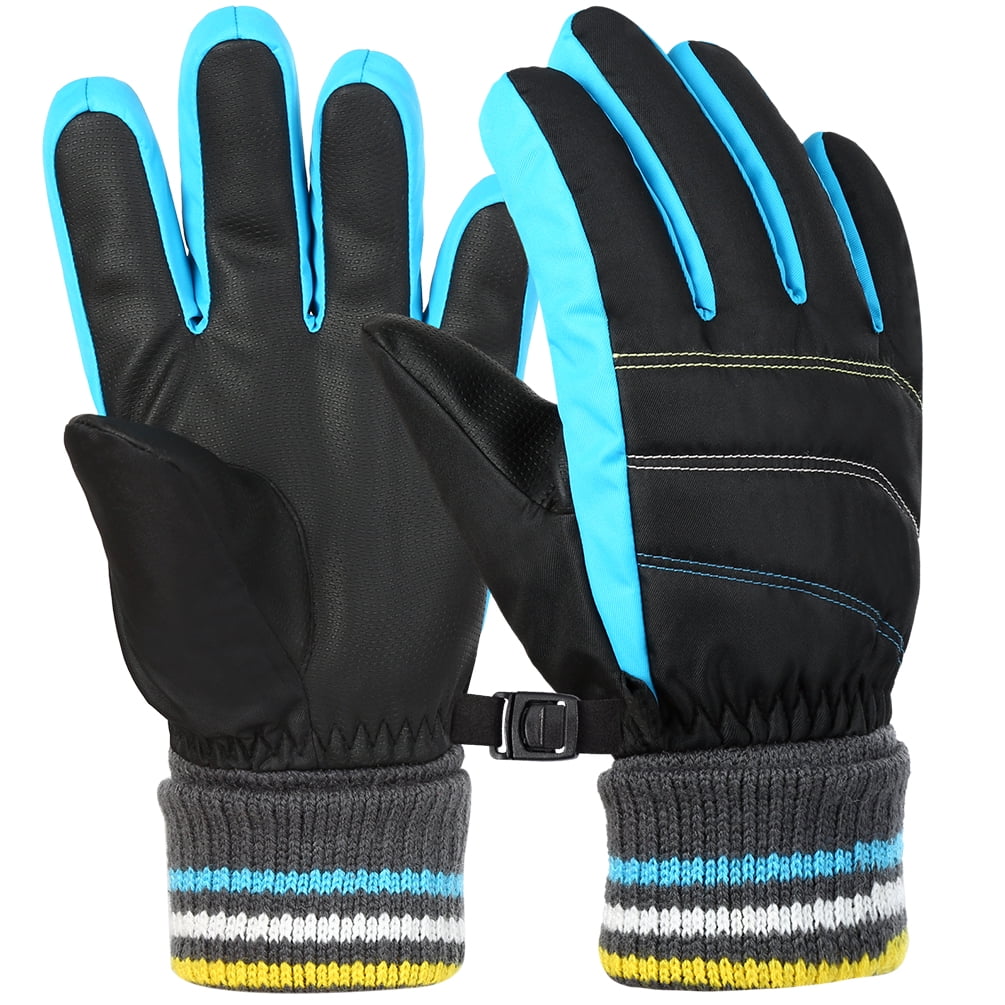 Water Splash-proof Men Warm Thick Fleece Gloves Touch Screen Skating Ski Glove