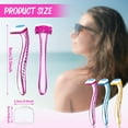 thumbnail image 2 of 16 Pcs Women's Disposable Bikini Razors, Sensitive Skin Shaving Kit with Protective Cover, Precision Trimmer for Beginners, Painless Hair Removal Travel & Gift Set(Rose Red, Blue, Yellow), 2 of 6
