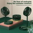 thumbnail image 2 of Foldable Desktop Electric Fan 3rd Gear USB Rechargeable 2000mah 10W Touch Key Low Noise Summer Air Conditioner Cooling Fan, 2 of 6