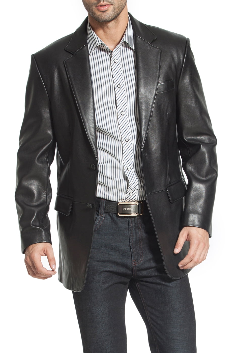 bgsd leather blazer men