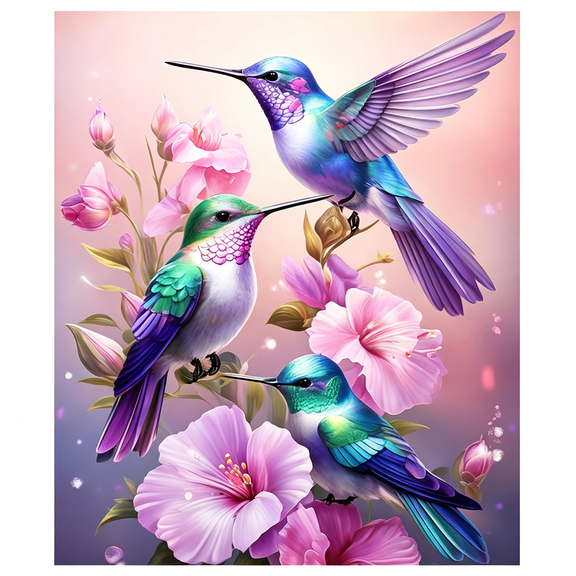 ACDANC Hummingbird Diamond Art Kits for Adults,Diamond Painting Kits 12X16" | Diamond Painting Kits for Adults Beginners,Gem Art,5D Full Drill,Diy Arts and Crafts for Gift Home Or Decor