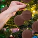 thumbnail image 4 of Juego de adornos de bolas de Navidad Paquete de 12 | Café Rojo Verde Flocado 2.36in | Decoraciones de árbol de Navidad irrompibles | Estilos ligeros, fáciles de colgar, variados para decoración de, 4 of 6