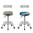 thumbnail image 3 of Uemuo Shells and Starfish Pattern Round Bar Stool Seat Covers Washable Stool Cushion Slipcover Elastic Bar Chair Covers-, 3 of 7