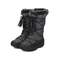 thumbnail image 5 of Women Mixed Media Mid-Calf Gilly Tie Lace Up Fur Cuff Winter Boot - 18152, 5 of 6