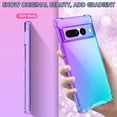 thumbnail image 4 of for Google Pixel 7 Pro Case with [Ring Kickstand Holder] Clear Gradient Soft TPU [Reinforced Corners] Shockproof Protective Phone Case Cover for Google Pixel 7 Pro-Purple Blue, 4 of 12
