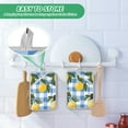 thumbnail image 4 of Yayeee Pot Holders Kitchen Heat Resistant with Pocket 7"x9.8" Cotton Oven Cooking Hot Pads, Light Blue Plaid, 4 of 7