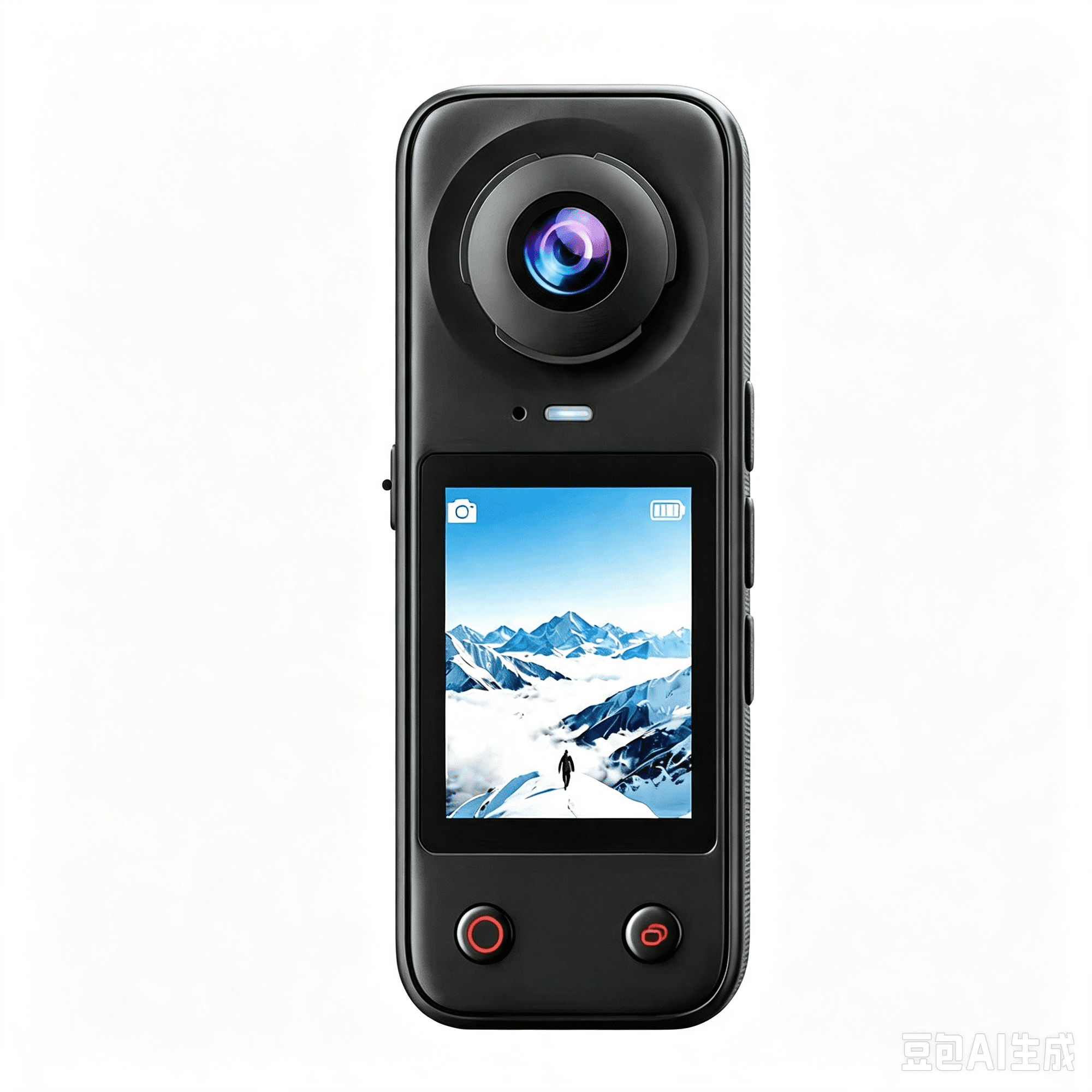 X5 Pro panoramic action camera 4K ultra HD 200° wide-angle front and rear switchable dual lenses Vlog camera 2-inch IPS screen portable action camera with 32GB memory card and full set of outdoor tra