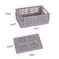 thumbnail image 1 of Cesta de almacenamiento de plástico plegable creativa, cesta multifuncional para aperitivos de escritorio, caja de almacenamiento para la cocina, el refrigerador y la sala de estar, 1 of 6