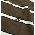 thumbnail image 2 of Kangol Men's T-Shirt Yarn Dyed Stripe Pique Embroidered Logo Long Sleeve Tee (Large, Brown), 2 of 2