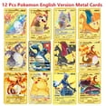 thumbnail image 4 of English Version Metal Card Anime Figure Pikachu Charizard Mewtwo Battle Trading Game Collection Cards Model Toy Gifts, 4 of 5