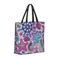 thumbnail image 2 of Naloa Cute Nautical Tote Bag for Women, Foldable Tote Bag With Zipper, Large Shoulder Bag, Top Handle Handbag for Travel, Work, Shopping, 2 of 9