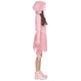 thumbnail image 3 of Pink Ghost Face Halloween Costume, Sparkling Hooded Dress with Mask, Jagged Sleeves Cosplay Outfit Set for Theme Party, 2-Piece, 3 of 6