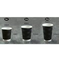thumbnail image 4 of PENGXIANG 50pcs Disposable Coffee Cups Insulation Takeaway Threaded Paper Cup 8oz Black, 4 of 6
