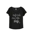 thumbnail image 1 of Thread Tank Only Cats Can Judge Me Women's Fashion Relaxed Slouchy Dolman T-Shirt Tee Heather Black Small, 1 of 4