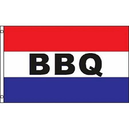 BBQ Flag Barbeque Restaurant Banner Food Tent Business Advertising Pennant 3x5, 3' x 5' By Accent Printing