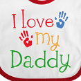 thumbnail image 4 of Inktastic I Love My Daddy Boys or Girls Baby Bib, 4 of 4