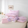 thumbnail image 6 of jejeloiu Chic Cowgirl Hat 7-Piece Bedding Comforter Set,Western Cowgirl King Bedding Sets,Kawaii Pink Bowknot Bed Sheets For Girl Kids,Luxury Bedroom Decor Reversible, 6 of 8