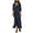 Blue, variant on ChaoHeng Long Dresses Plus Size Trendy Dresses for Women 2025 Holiday Fashion Women Casual V-Neck Button Pocket Print Long Sleeve Long Dress