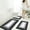 Black, variant on 3 Piece Bathroom Rug Set Microfiber Contour Mats, Soft Absorbent Non-Slip Shower and Toilet Mats, Machine Washable Bath Mat for Floor Protection, Brown