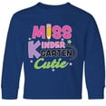 thumbnail image 3 of Inktastic Miss Kindergarten Cutie with Pencil and Stars Long Sleeve Youth T-Shirt, 3 of 5