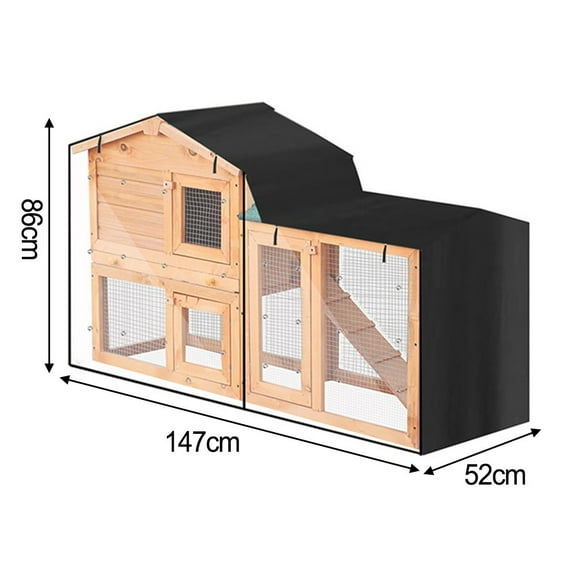 Triangle Dust Cover For Rabbit Hutch Heavy Duty Fabric For Outdoor Protection